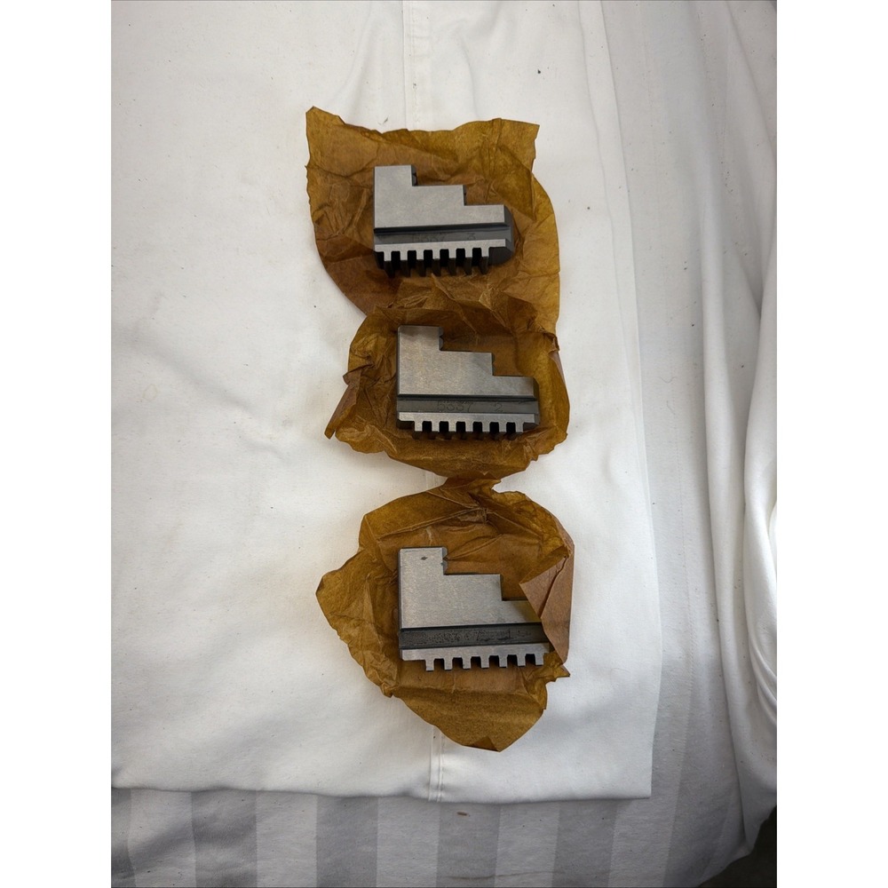 3 PIECE STEEL JAW SET FOR LATHE CHUCK‎